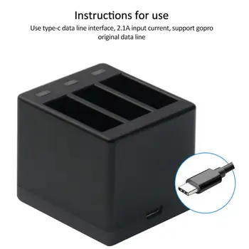 

3 Slots Multi-function Battery Charger Charging Storage Case Charging Box 2 in 1 for GoPro Hero 8 7 6 5 Black Dropshopping