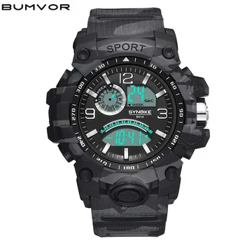 

Hot Sell Top Brand BUMVOR Outdoor Mens Date 3 Colors Stainless Steel Military Sports Analog Quartz Army Wrist Watch Dropshipping