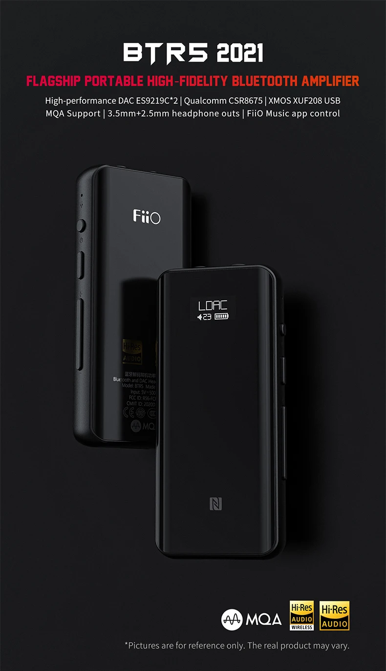 FiiO BTR5 2021 Portable Bluetooth Amplifier ES9219C*2 MQA USB DAC Bluetooth  5.2 Headphone Amplifier XMOS PCM384 DSD256 3.5/2.5mm Output - AliExpress  Productos electrónicos