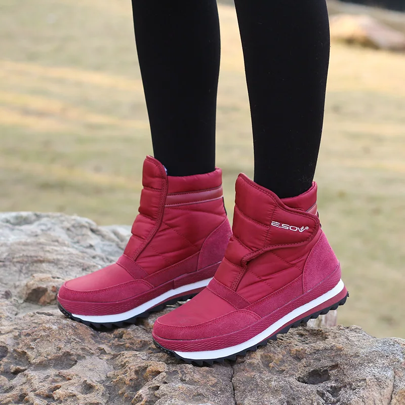 

2019 Winter New Style Waterproof Anti-slip Snow Boots Low-Top Women's Boots plus Velvet Warm Thick Bottomed Cotton-padded Shoes