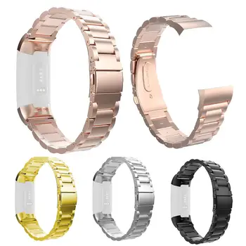 

Explosion Models Suitable For Ftbit Charge2 / 3 Smart Bracelet Metal Three Strap Sports Watch Stainless Steel Wristband