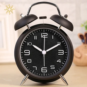 

4-inch Stereo Digital Alarm Clock Creative Classic Mute Students Shout Double Bells And Ring Bells Bedroom Accessories K802