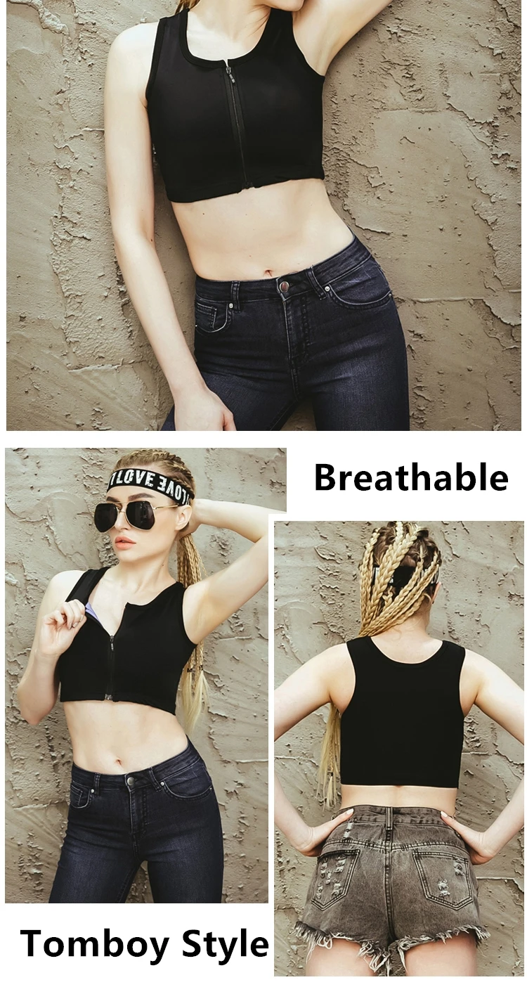 BaronHong 3-Row Clasp Chest Binder Top - Tank Top Style For FTM, Tomboy, Compression Sportswear