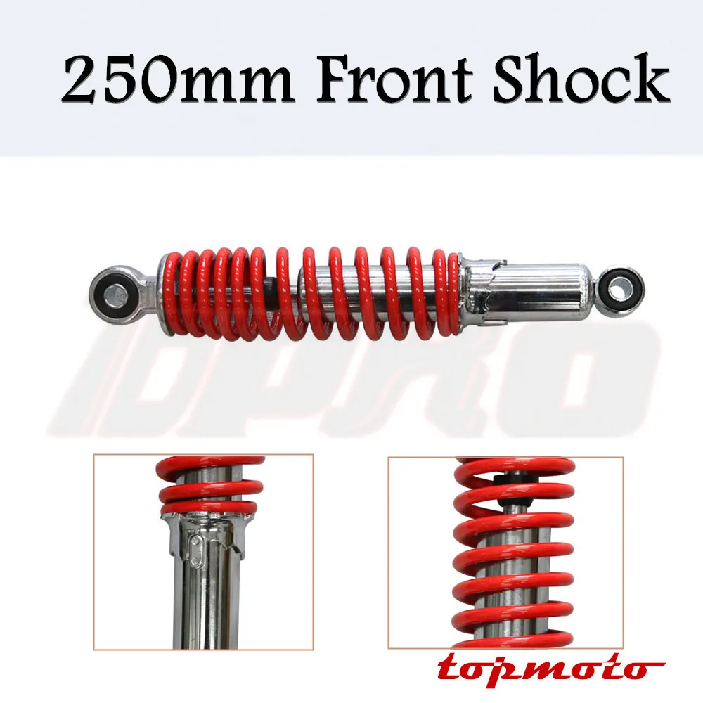 400LBS Shock 250/260/270/290mm Front Oil Suspension Shock Absorber for Motorcycle 50cc 70 90 110 125cc Dirt Pit Bike ATV Go Kart 400LBS Shock 250/260/270/290mm Front Oil Suspension Shock Absorber for Motorcycle 50cc 70 90 110 125cc Dirt Pit Bike ATV Go Kart