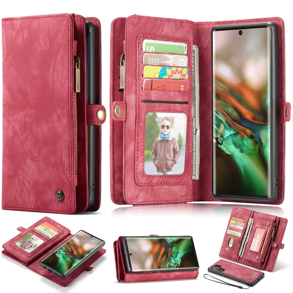 Для samsung Galaxy Note 10 Plus Note10+ CaseMe роскошный, кожаный, в деловом стиле Магнитный чехол для телефона Note 9 Флип-бумажник чехол Note 8