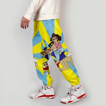

High-Q Unisex Anime Crayon Shin-chan Overalls bib overalls bib overall Nohara Crayon Shin-chan Punk Long Pants Pencil Pants