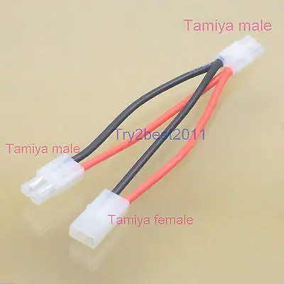 

DHL/EMS 50 Sets Tamiya Parallel Harness For 2 NiMH Battery In RC Car Boat Connector LiPO Ni-CD -C1