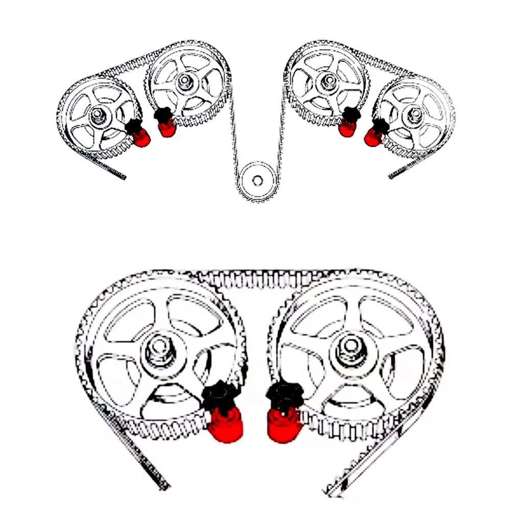 Универсальный автомобильный двойной кулачковый фиксатор распределительного вала, держатель для автомобильного двигателя, зубчатая