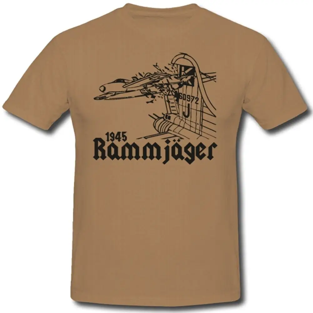 T-Shirt 2019 Short Sleeves Men Hot Sale Men T Shirt Print Rammjager Luftwaffe Wk 2 Kamikaze Printing Camisa Tshirt Tee Top