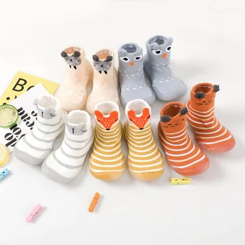 

JY 3pairs/lots baby toddler shoes non-slip Animal fox owl shoes sock floor shoes Anti-off Foot Socks Z14 ZFQ