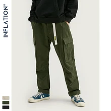 Мужские брюки-карго на завязках, модные облегающие брюки, уличная одежда в стиле хип-хоп, хлопковые брюки с карманами, 9326S