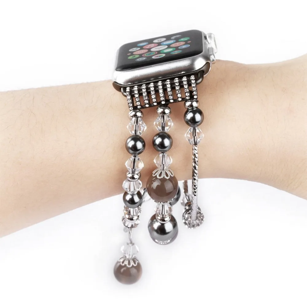 Luxury Agate strap For apple watch band 45mm/41mm 44mm 40mm 42mm/38mm bracelet watchband correa iwatch series 5 4 3 se 6 7