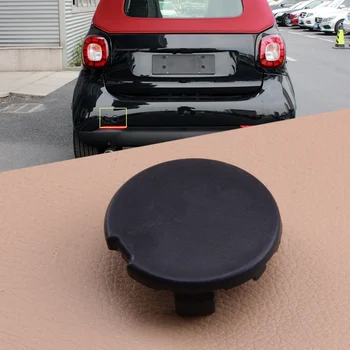 

New Black Rear Bumper Tow Hook Eye Cover Cap Fit for Smart Fortwo 453 2016 2017 2018