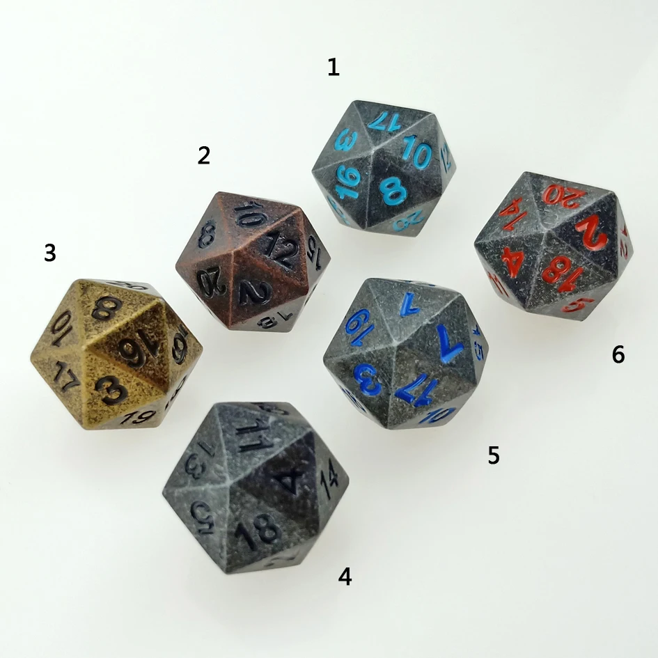 

Rollooo Single Metal Dice 20 Sided D20's