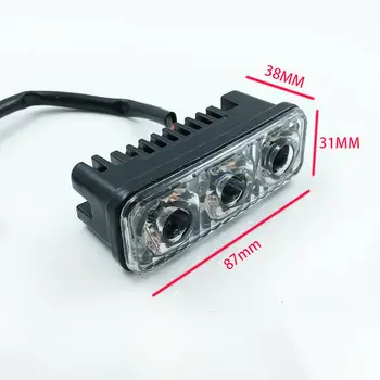 

2pcs Light 3LED Super White High Power Car DRL Running Universal 12V New