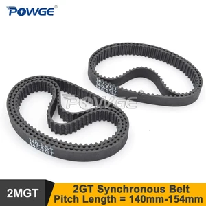 POWGE 140/150/154 2GT зубчатый ремень W = 3/6/9 мм зубы 70/75/77 GT2 замкнутому циклу синхронного ремня 140-2GT 150-GT2 154-2GT