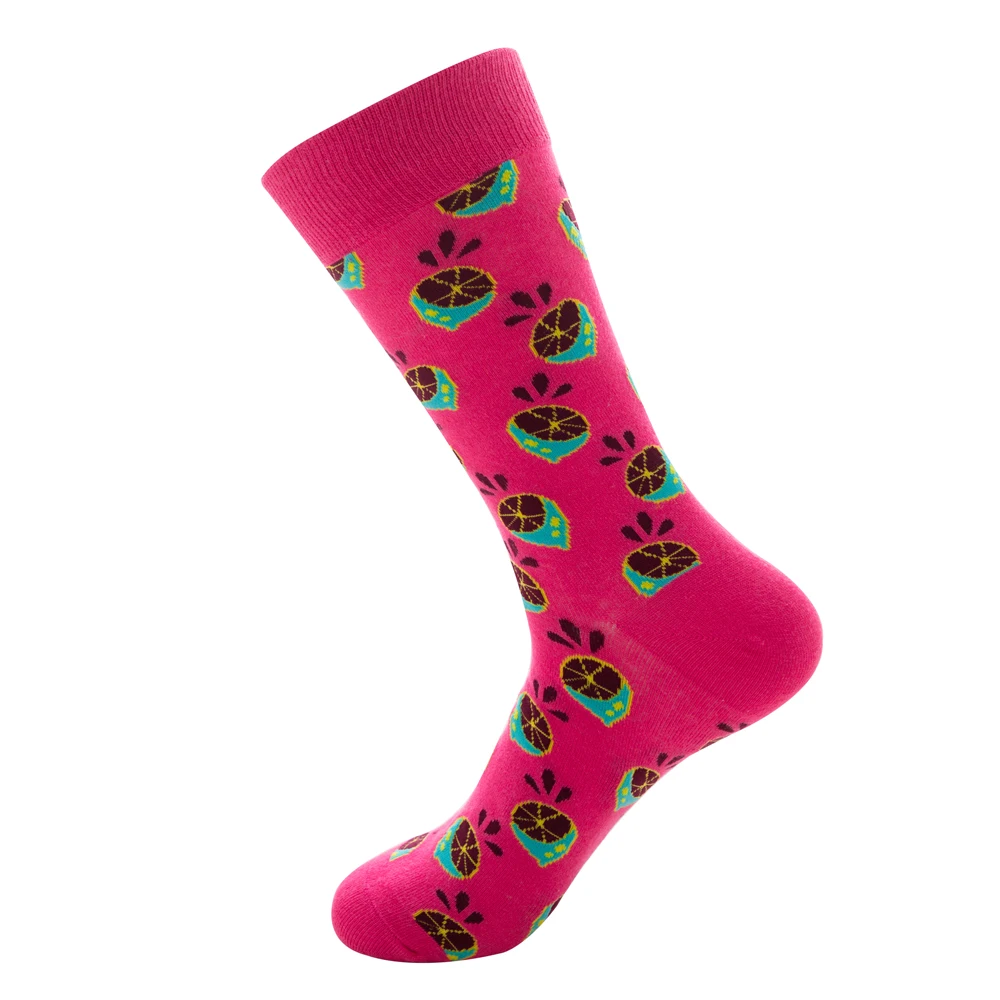 1 пара, носки для счастливых мужчин, хлопковые забавные Носки с рисунком животных, фруктов, собак, женские носки, новые подарочные носки на весну, осень и зиму - Цвет: 23