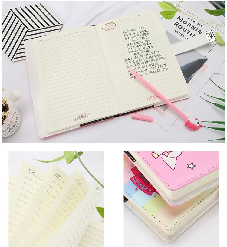 Unicorn Notebook Diary With Password Lock