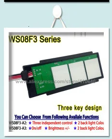 1 Piece Lamp Mirror Touch Dimmer Switch LED Mirror Light Touch Sensor Switch for Home or Hotel Cabinet LED Light Makeup Mirror