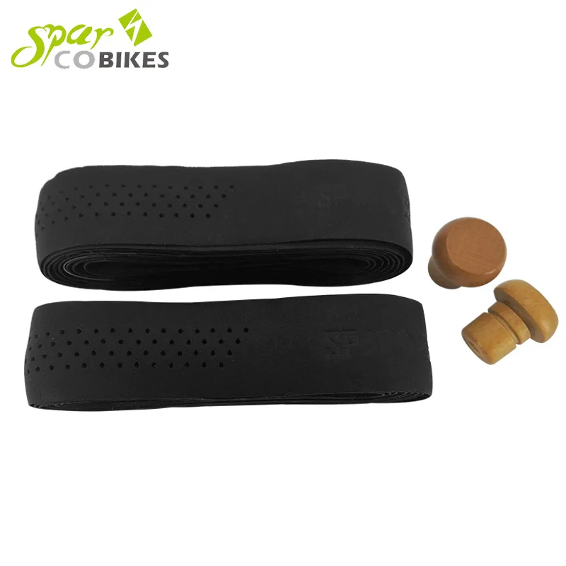 

Bike Grip with Genuine Leather Wrapped with Leather Handle Cowhide Road Bike Bandage Cloth Riding Sweat Absorbing Customizable