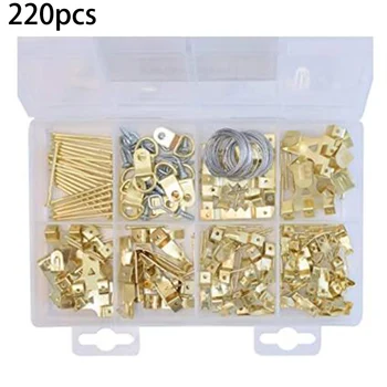 

220 Piece Assortment With Wire, Picture Hangers, Hooks, Nails And Hardware Durable And Practical To Use