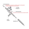 Аэрограф Двойного Действия Nasedal, 0,3 мм, 7 куб. См, пистолет-распылитель, воздушная щетка для модели торта, живописи, макияжа, татуировки, инструмент для творчества и творчества, 0,2 мм/0,5 мм ► Фото 2/6