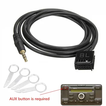 

Aux Input Adapter Cable And 4Keys 6000CD AUX Input Adapter Cable 3.5mm Jack Lead MP3 Mobile Phone + Removal Keys For Ford