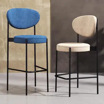 

Nordic Designer Bar Chair Household High Chair Fashion Creative Front Desk Modern Simple Back Bar Chair