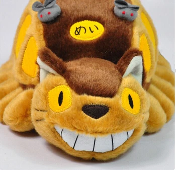 Hayao Miyazaki animacja autobus lalka Totoro nadziewane zabawki Totoro tramwaj pluszowe zabawki słodkie zabawki dla dzieci na prezenty tanie i dobre opinie CN (pochodzenie) Other 3 lat cats Unisex Keep away from fire Pp bawełna Soft