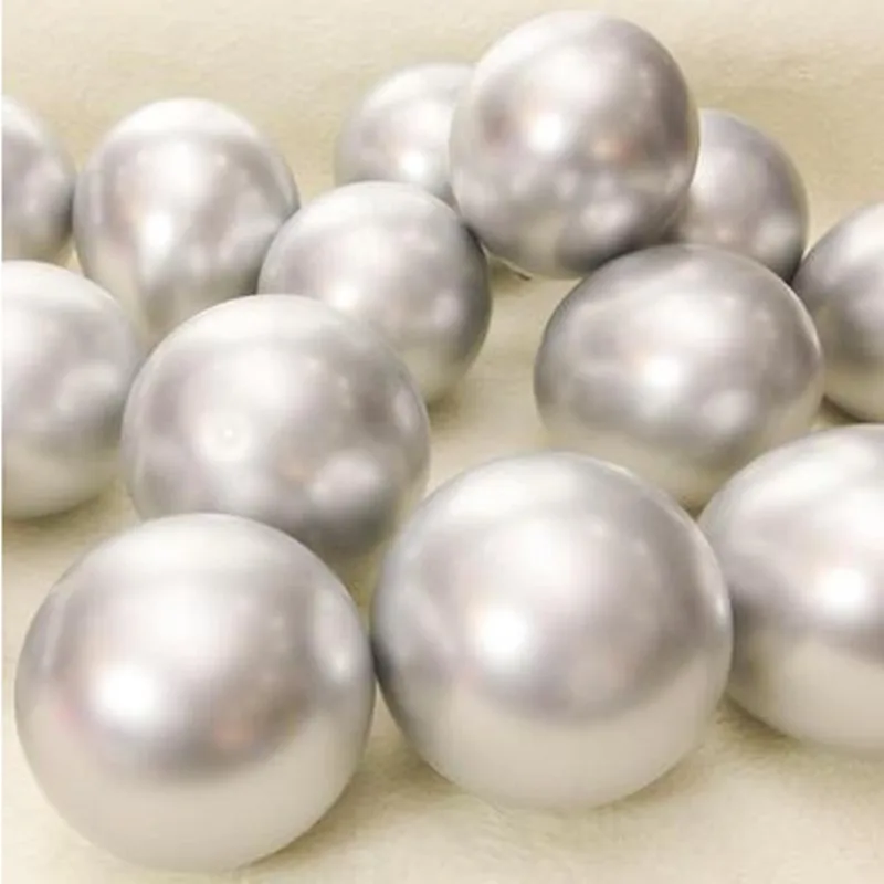 20pcs10inch Гладкий Металлический воздушный шар из гранулированного латекса толстого хромированного металла цвета 2,2 г розовый белый надувные шарики на день рождения вечерние - Цвет: as picture