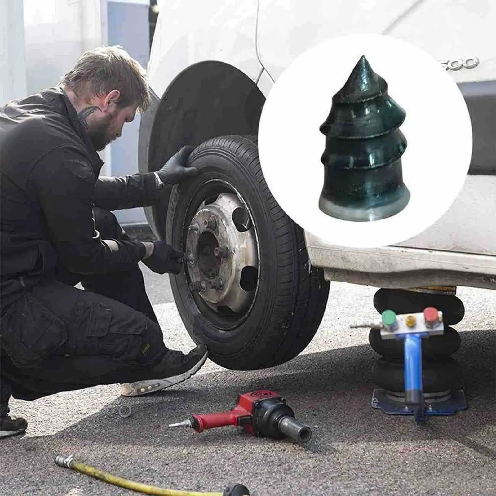 8Pcs Tire Repair Nail Self-Tapping Screw Plastic Nail Soft Rubber Screw Suitable For Car Motorcycle Tire Puncture Repair