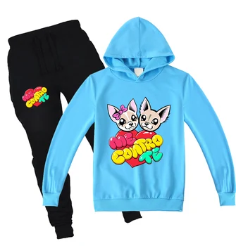 

2020 ME CONTRO TE Kids Hoodies Set Cute Fashion Cartoon Hoodies Teen Girls Hooded Sweatshirt and Trousers Girls Clothes Clothing