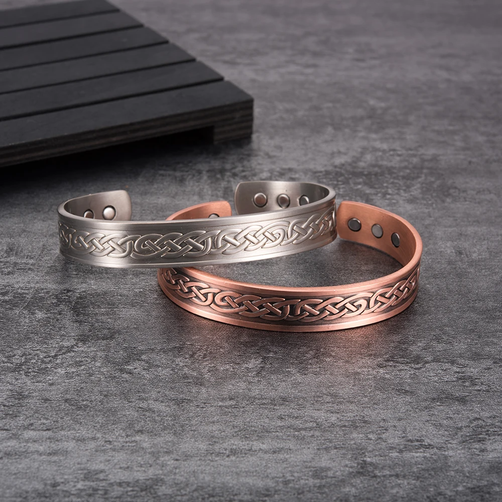 Vinterly Viking медный браслет для мужчин целебный энергетический магнитный медь