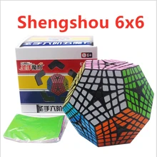 Shengshou 6x6 Megaminxed куб 6x6x6 куб додекаэдра shengshou Megaminxed 6х6, Магический кубик, 12-сторонние Cubo Magico, Обучающие игрушки-пазлы