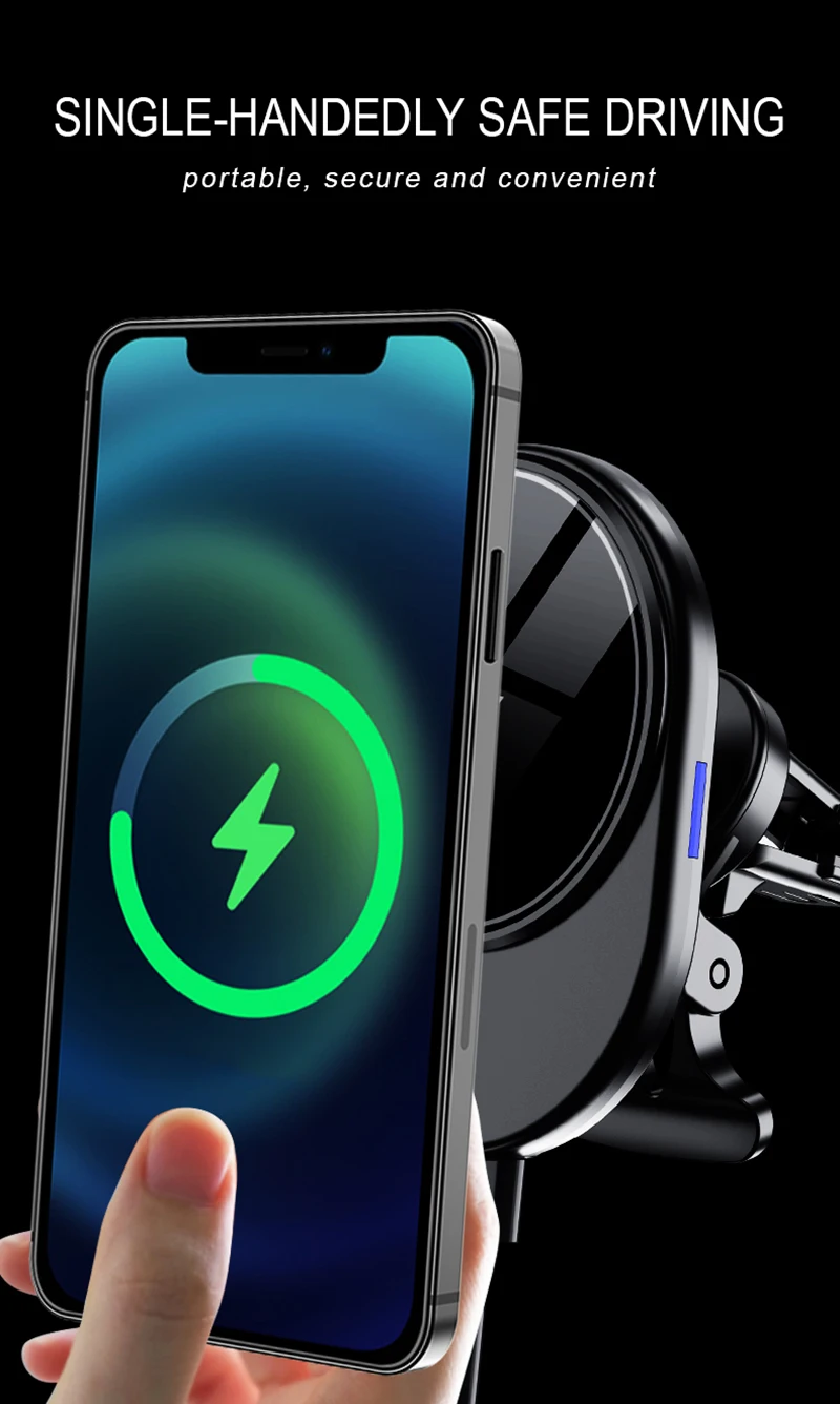 15W Magnet Car Wireless Charger Phone Car Charger Wireless Holder Air Vent for iPhone 13 pro max mini Qi Wireless Fast Charging samsung wireless charging pad