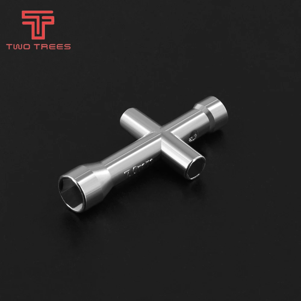 Twotrees E3D Nozzle MK8 Mini Spanner M2 M2.5 M3 M4 Screw Nut Hexagonal Cross Wrench Sleeve socket Maintenance Model Wheel Tool