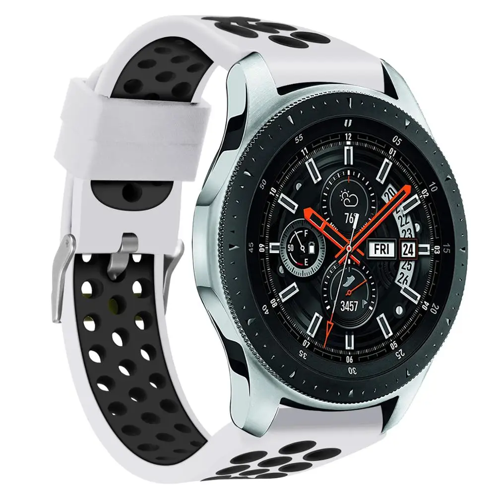 

22mm Watch Band Sport Silicone Replacement Wriststrap For Samsung Galaxy watch 46mm gear S3 classic Bracelet For Huawei Watch GT