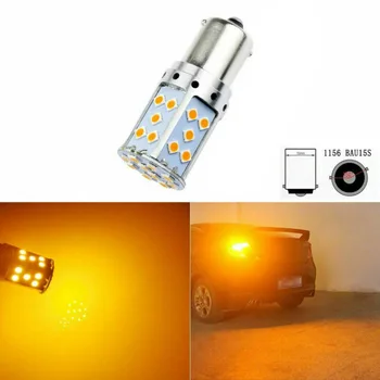 

1pc Yellow Error-Free 1156 Bau15s 35smd LED Brake Turn Signal Light 35W Supplies