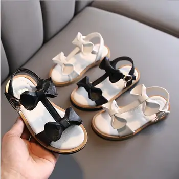 

New Princess Girls Summer Sandals Fashion Bow Flat Heels Little Girls Sandals Kids Children Cute Shoes