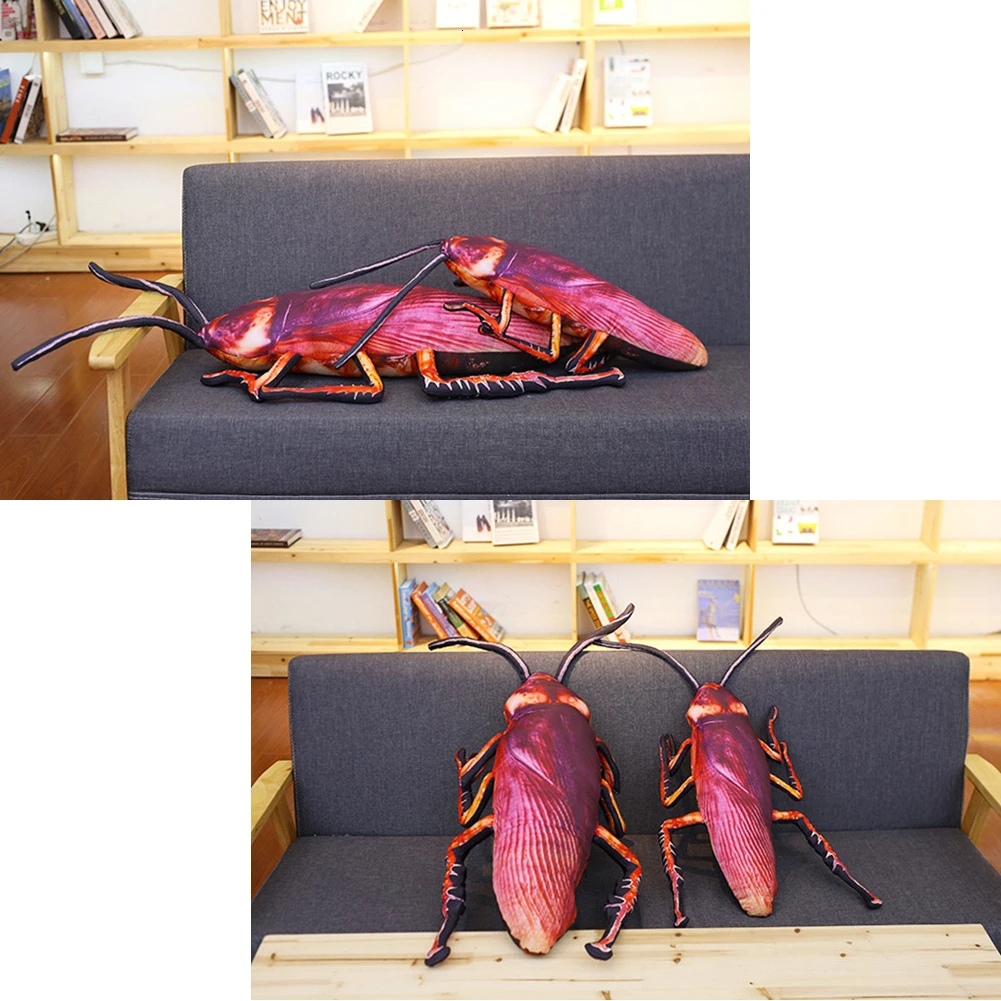 Riesen 3d Kakerlake Weiche Плюш Вид Spielzeugpillow Kissen Weihnachtsgeschenk реальная жизнь плюшевый