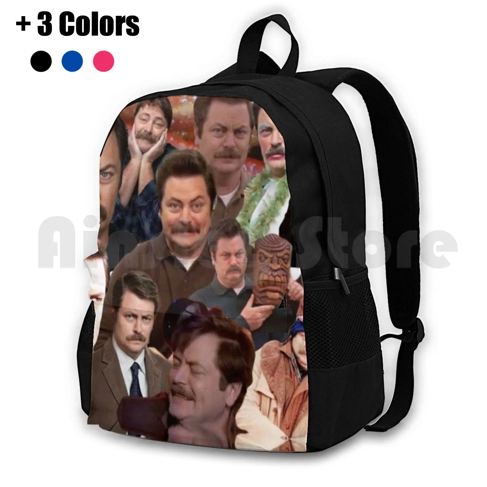 

Ron Swanson коллаж наружный походный рюкзак для верховой езды альпинизма спортивная сумка Ron Swanson коллаж парки и отдыха