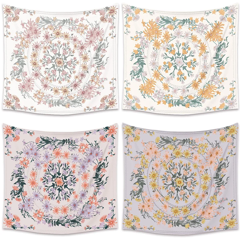 1 Pcs Bohemian Style Printed Tapestry Beautiful Floral Plant Wall Hanging Blanket Beach Towels 130*150cm/150*200cm | Дом и сад
