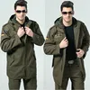 German Army Military Jacket Men Winter Cotton Jacket Thermal Trench with Hood Jackets Fleece Lining Coat ► Photo 2/6