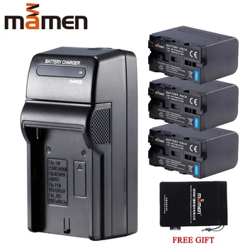 

Mamen 3pc NP-F960 NP-F970 NP F970 F960 NPF970 Digital Camera Battery +Single Charger for Sony DCR-VX2100 DSR-PD150 PD170 FDR-AX1