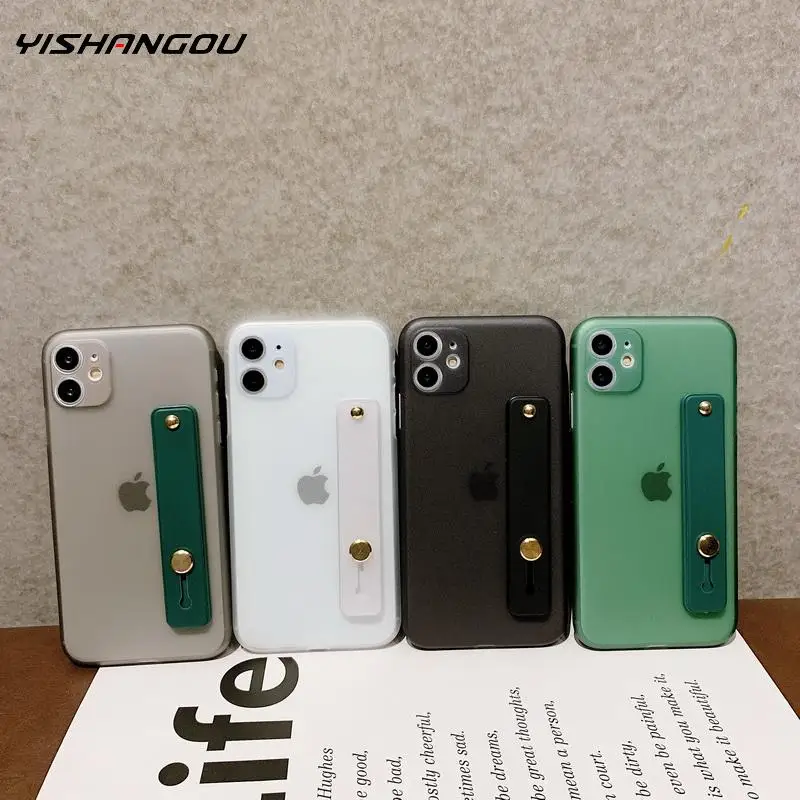 Ультратонкие жесткие чехлы для iPhone 11 Pro SE 2 XS Max XR X 6 6S 7 8 Plus прозрачный наручный