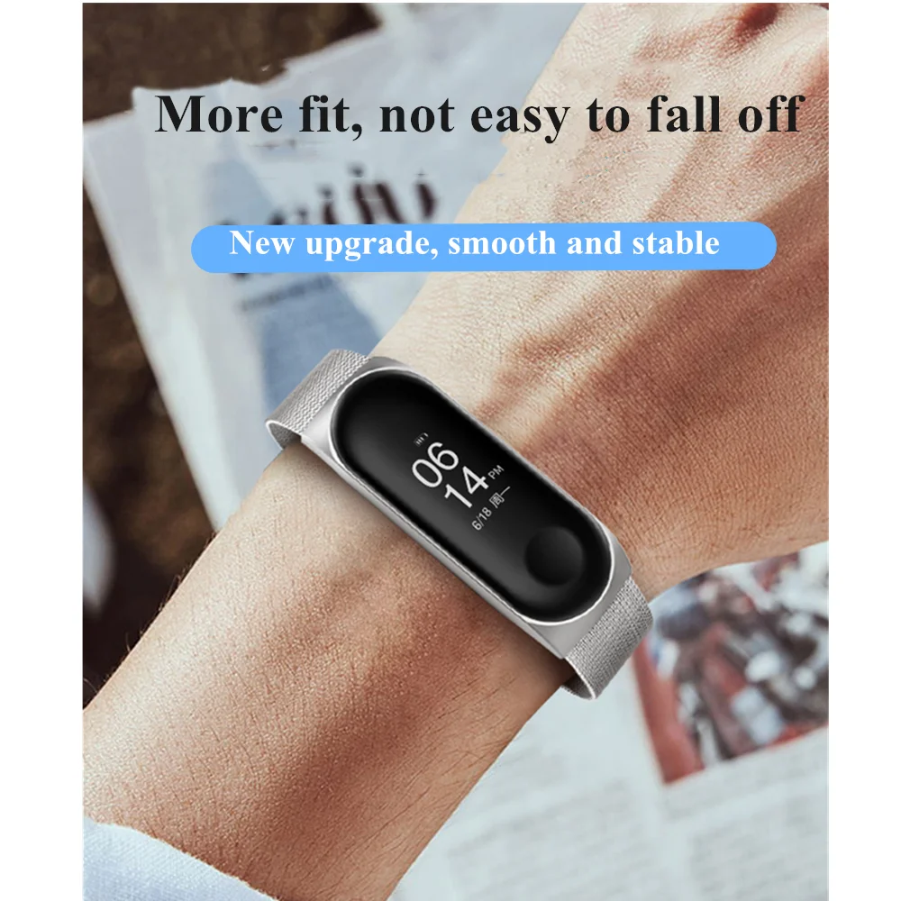Металлический ремешок для браслета mi Band 4 3 ремешок для Xiaomi mi Band 3 mi Band 4 3 браслет для Xiaomi mi Band 4 металлические стальные браслеты