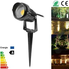 Экологически чистый низкий нагрев 3 Вт COB светодиодный светильник для лужайки для двора патио светильник для дорожки лампа с шипом AC 85-265V EU Plug