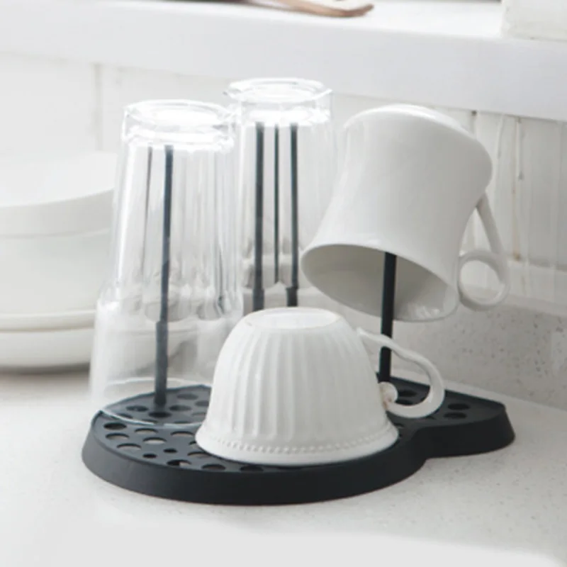 

Kitchen Storage Rack Drainer Foldable Plastic Dish Rack Plate Cups Stand Display Holder Drying Rack Kitchen Storage Organizer