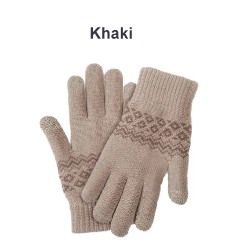 Khaki Xiaomi Mijia youpin FO, 1 пара, перчатки для сенсорного экрана, зимние теплые бархатные перчатки для езды на мотоцикле, перчатки на полный палец - Цвет: Khaki