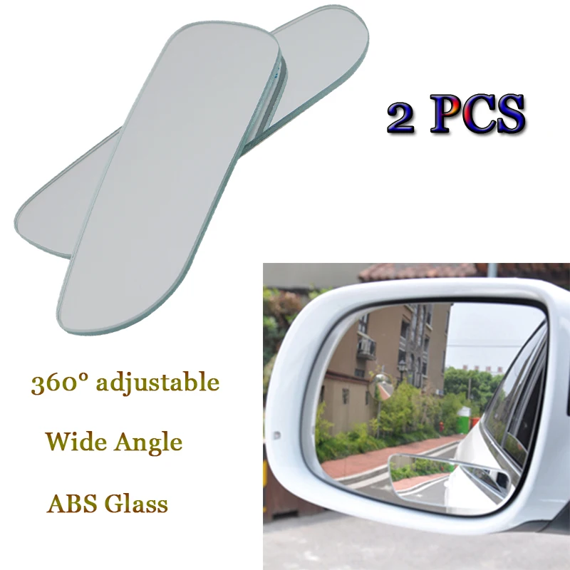 

2pcs Car Auto 360 Degree Wide Angle Convex Rear Side View Blind Spot Mirror For Universal